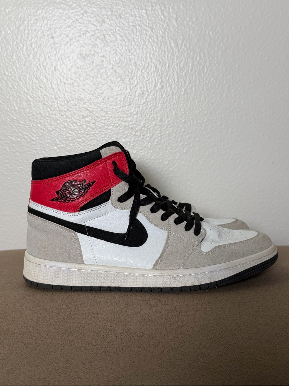 Nike Air Jordan 1 Mid White Black Red Men’s Sneakers